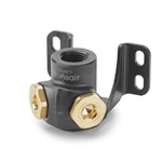 Parker 6688 22 22 1/2" Female NPT Threaded 2 Port 90° Wall Bracket w/ 1/4" Female NPT Threaded Ports