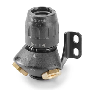 1/2" (16.5mm) 2 Port 45° Wall Bracket w/ 1/2" Female NPT Threaded Ports